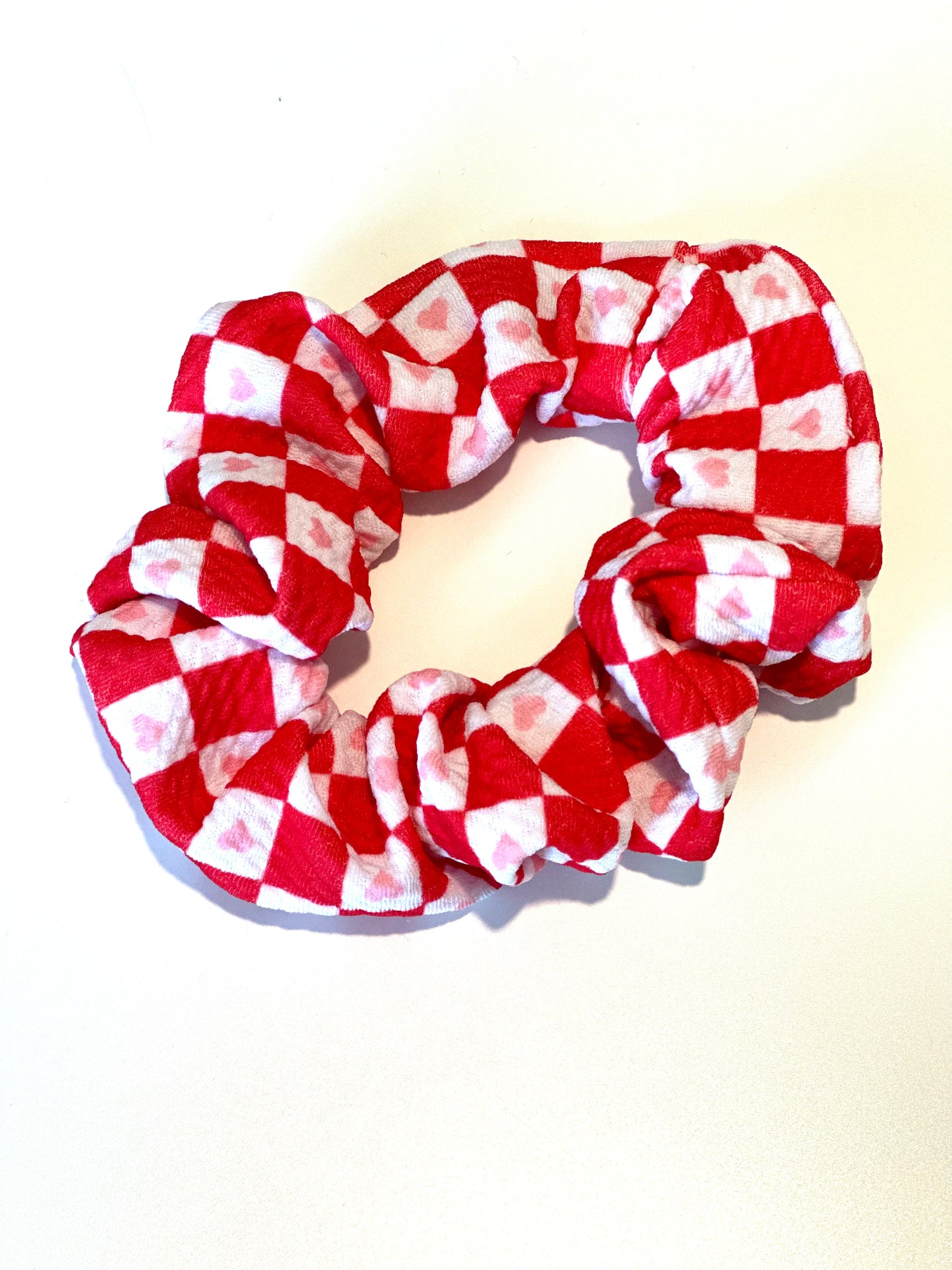 Red Checkboard Scrunchie