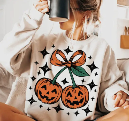 Pumpkin Bow Sweatshirt (Pre-Order)