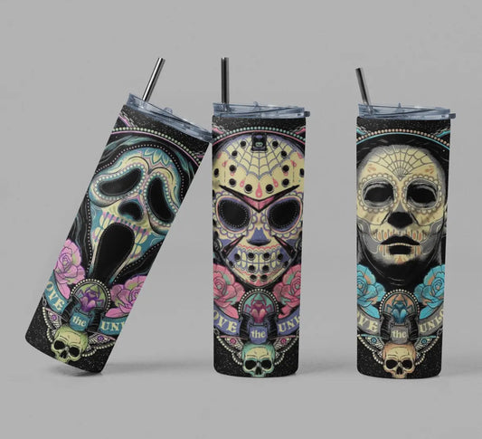 Killer Sugar Skull Horror Tumbler (Pre-Order)