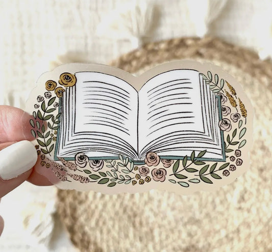 Floral Book Sticker