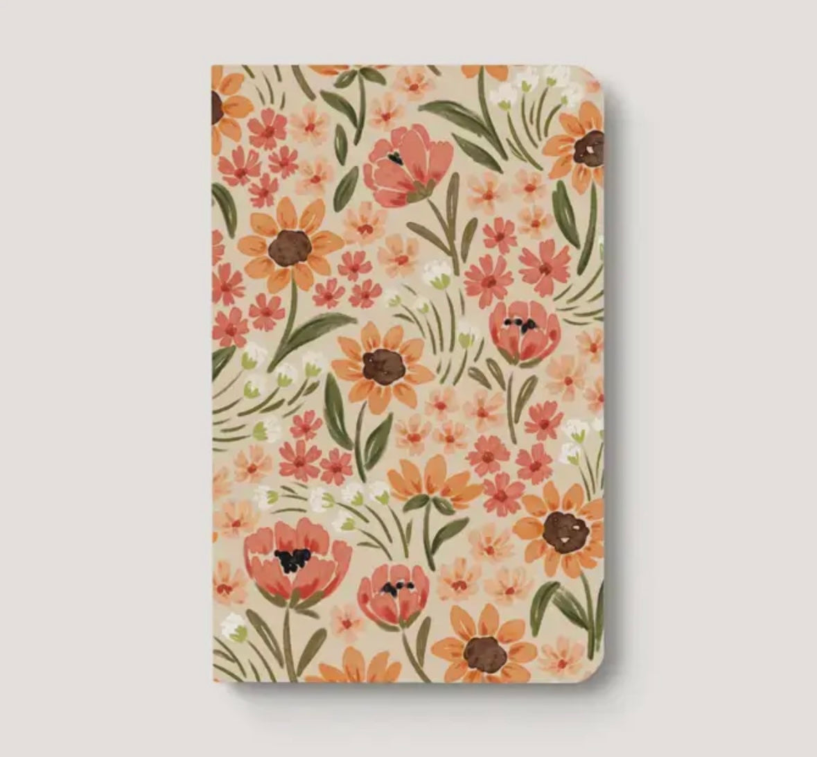 Sunny Poppies Dotted Notebook