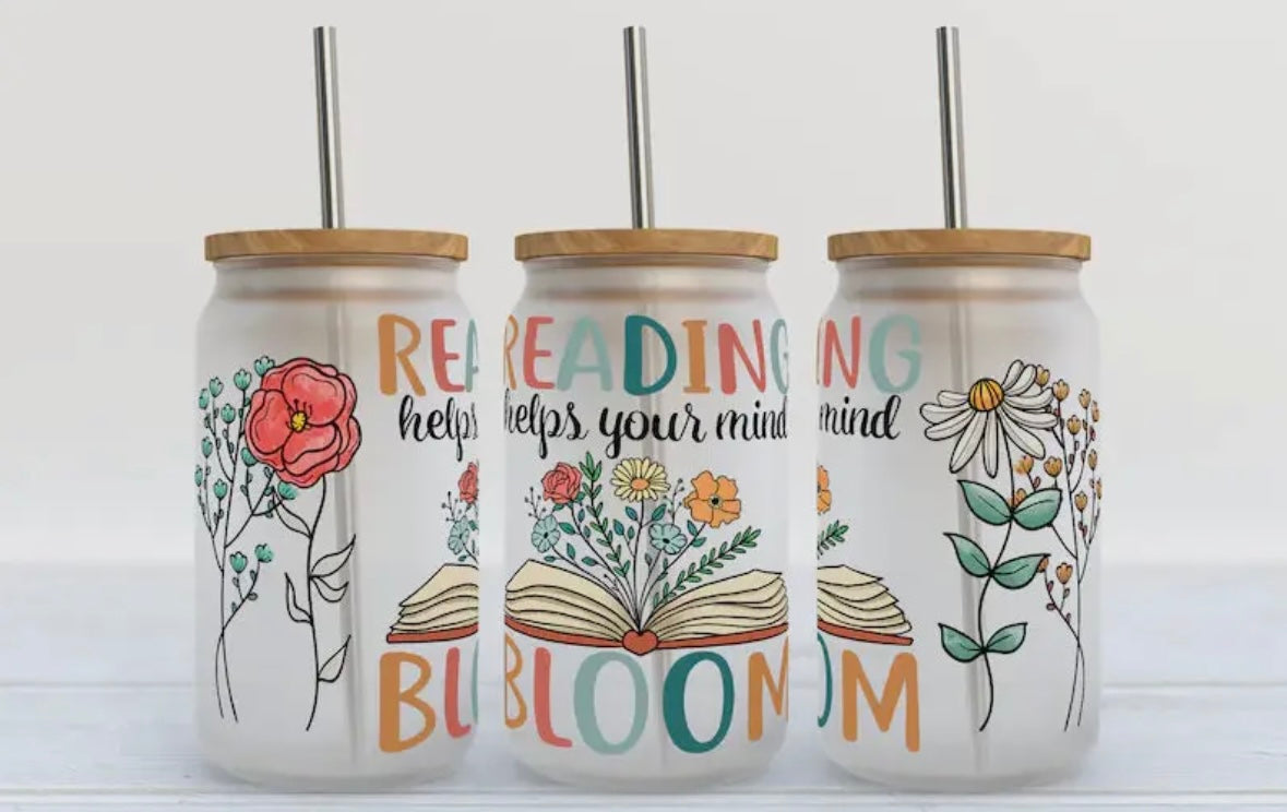 Reading Helps Your Mind Bloom 16oz