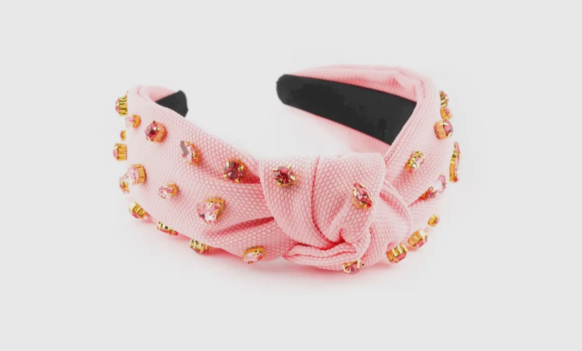 Rhinestone Headband - Light Pink