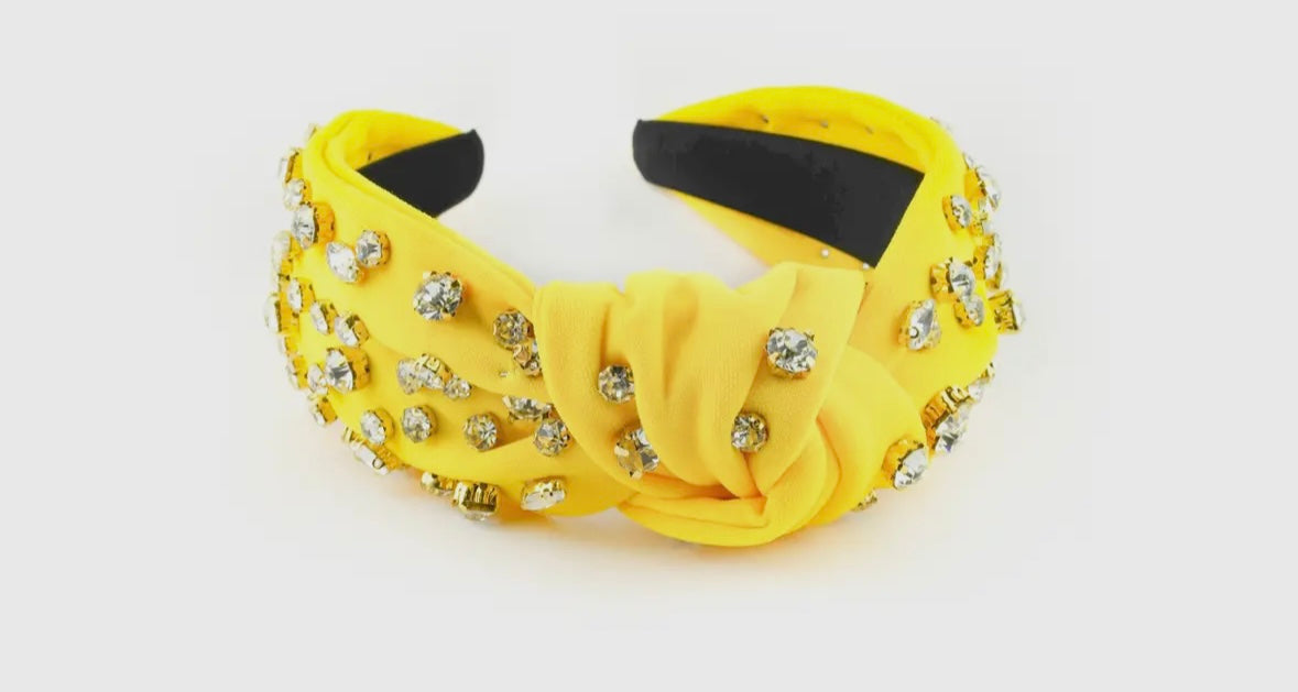 Rhinestone Headband - Yellow